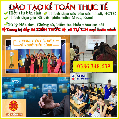 Trung tâm dạy kế toán thực tế uy tín nhất Nghệ An