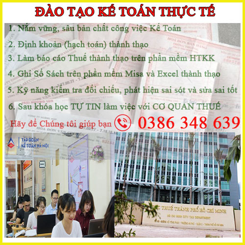 Trung tâm dạy kế toán thực tế tại quận Tân Bình