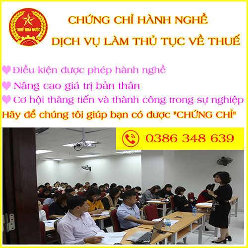 Lớp học chứng chỉ hành nghề thuế uy tín nhất Hà Nội