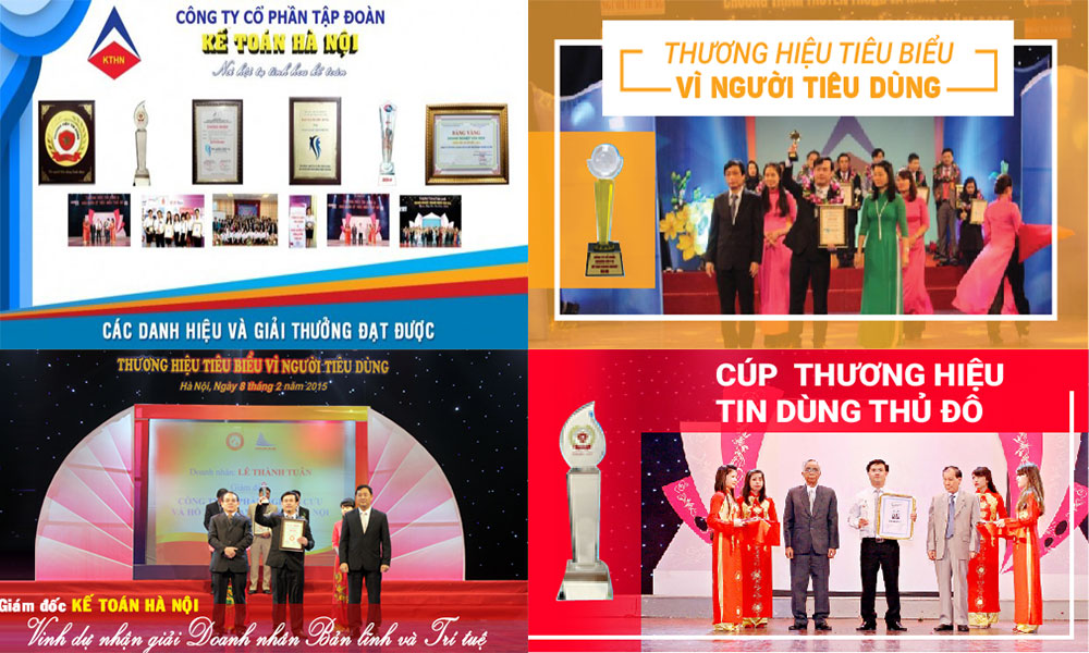 Những giải thưởng mà Kế toán Hà Nội vinh dự nhận được những năm vừa qua.