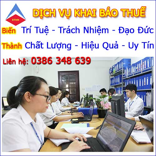 Dịch vụ khai báo thuế tại Hà Đông Hà Nội