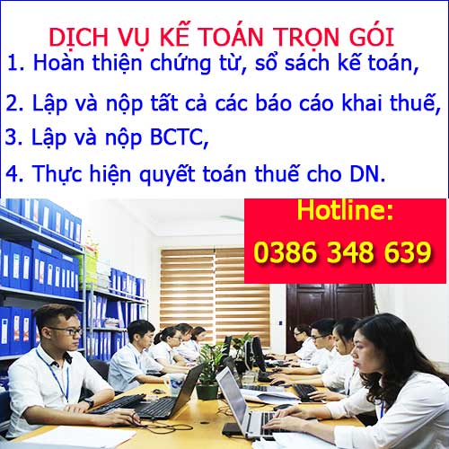 Dịch vụ kế toán trọn gói tại Lạng Giang 