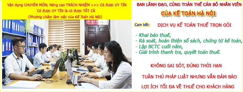 Dịch vụ khai báo thuế tại Hà Đông Hà Nội