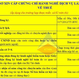 Ho So Xin Cap Chung Chi Dai Ly Thue