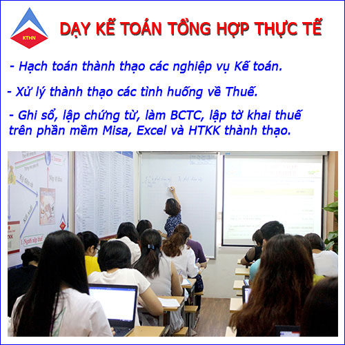 Lớp học kế toán thực hành tại Vân Dương Bắc Ninh