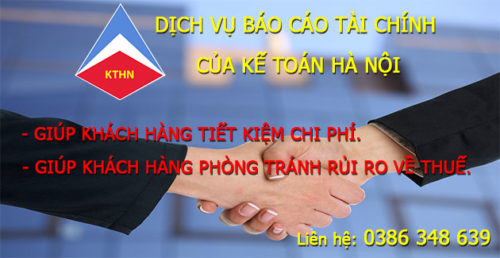 Dịch vụ làm báo cáo tài chính tại Vệ An Bắc Ninh