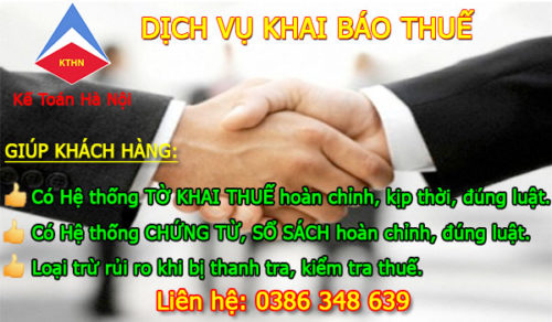 Dịch vụ khai báo thuế tại Ứng Hòa Hà Nội