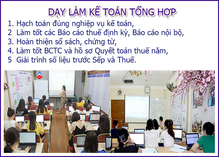 Lớp học kế toán thực hành tại Yên Phong Bắc Ninh