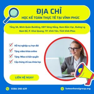 Dia Chi Hoc Ke Toan Thưc Te Tai Vinh Phuc