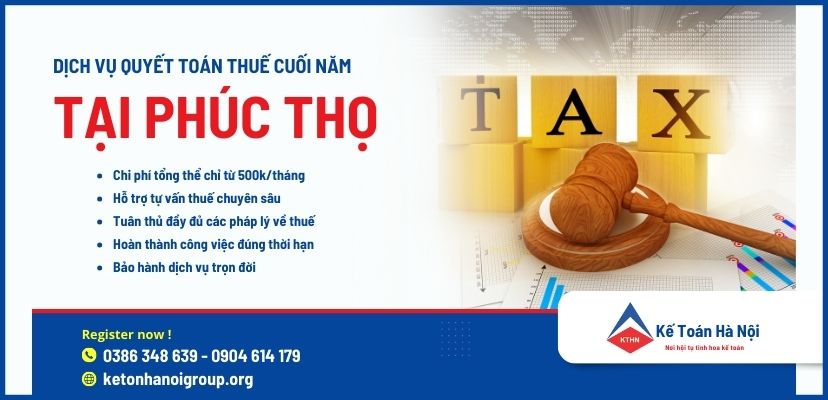 Dich Vu Quyet Toan Thue Cuoi Nam Tai Phuc Tho