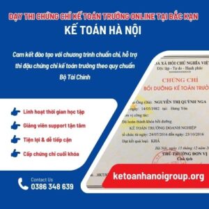 Day Thi Chung Chi Ke Toan Truong Online Tai Bac Kan
