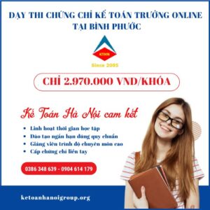 Day Thi Chung Chi Ke Toan Truong Online Tai Binh Phuoc