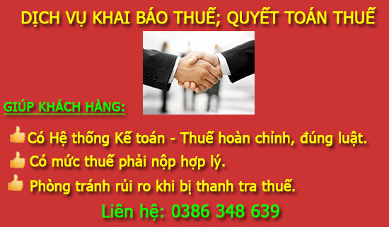 Dịch vụ khai báo thuế tại Hưng Yên