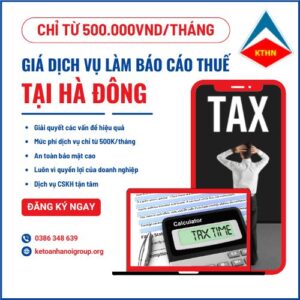 Gia Dich Vu Lam Bao Cao Thue Tai Ha Dong