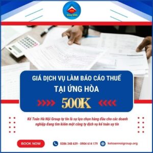 Giá Dịch Vụ Làm Báo Cáo Thuế Tại Ứng Hòa Chuyên Nghiệp