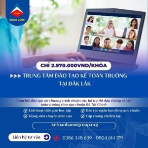 Trung Tâm đào Tạo Kế Toán Trưởng Tại Đắk Lắk