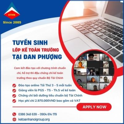 Tuyển Sinh Lớp Kế Toán Trưởng Tại Đan Phượng