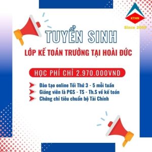 Tuyển Sinh Lớp Kế Toán Trưởng Tại Hoài Đức