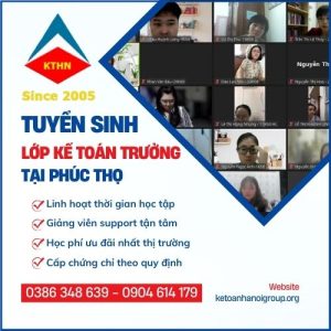 Tuyển Sinh Lớp Kế Toán Trưởng Tại Phúc Thọ