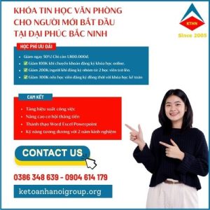 Khóa Tin Học Văn Phòng Cho Người Mới Bắt đầu Tại Đại Phúc Bắc Ninh