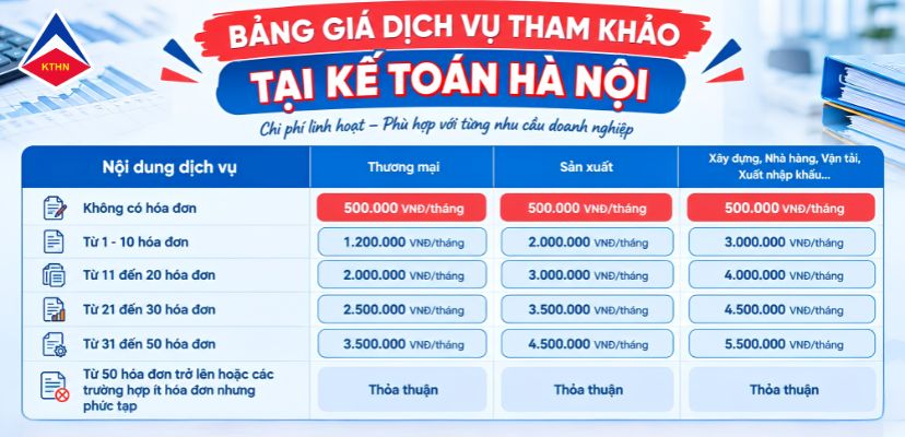 Bang Gia Dich Vu Ke Toan Tai Ke Toan Ha Noi